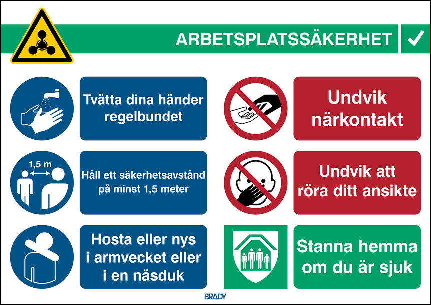 Kostnadsfria anläggningsskyltar som hjälper till att stoppa COVID-19